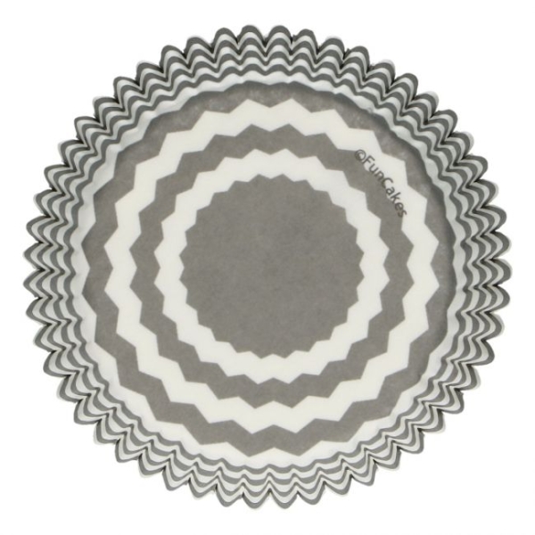 Cupcake Baking Cases - Chevron Gray
